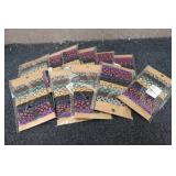 11-20 packs of elastic hair ties...