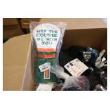 Box of miscellaneous sporting goods...