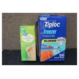 Sandwich bags and quart freezer bag...