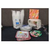 Miscellaneous disposable cups, plat...