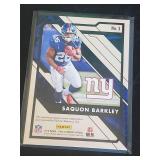 Newly Minted 2018 Saquon Barkley Player Worn Jersey Sports Card