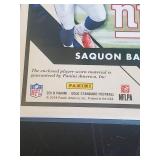 Newly Minted 2018 Saquon Barkley Player Worn Jersey Sports Card