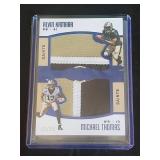 NFL Saints Card Alvin Kamara and Michael Thomas Player Worn Jersey Sports Card
