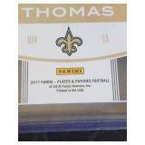 NFL Saints Card Alvin Kamara and Michael Thomas Player Worn Jersey Sports Card
