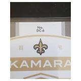 NFL Saints Card Alvin Kamara and Michael Thomas Player Worn Jersey Sports Card