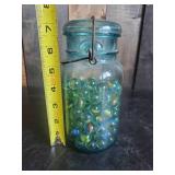 Ball Jar Of Vintage Marbles