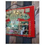 Antique 1960s Budweiser Beer Mirror Advertising.. Old and Heavy