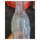 Collectible Plastic Coke Crate with Handle and Various Vintage Soda Bottles