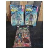 Collectible 2 Todd McFarlan Toys Brain Drain, Smuggler and one Brian Pulidos Evil Ernie