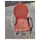 Vintage Metal Patio Chair With Great Patina