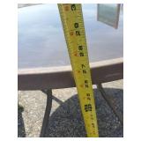 Metal Table and two metal Folding Chairs with Cusions