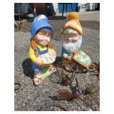Yard décor Plant Hangers Ceramic Gnomes