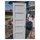 3 wooden Folding Chairs and Wooden Door with Great Patina