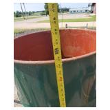 Large Metal Barrel, Folding Wooden painters Ladder, and Milk Can
