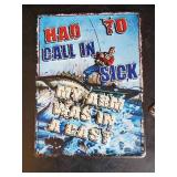 Fishing Sign and Wall Décor. Snarky tin Signs Fishing Pole Wall hanging holder and more