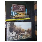 Fishing Sign and Wall Décor. Snarky tin Signs Fishing Pole Wall hanging holder and more