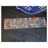 Drink Sign Lot metal its 5 o