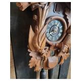 Large Beautiful Antique West German Coo-Coo Clock With Deer Hunting Theme