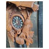 Large Beautiful Antique West German Coo-Coo Clock With Deer Hunting Theme