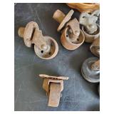 Vintage Caster Wheels of different sizes and styles