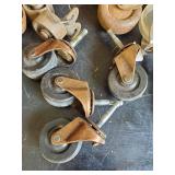 Vintage Caster Wheels of different sizes and styles