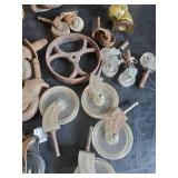 Vintage Caster Wheels of different sizes and styles