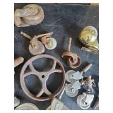 Vintage Caster Wheels of different sizes and styles