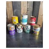 7 Collectible Oil Cans of various brands
