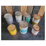 7 Collectible Oil Cans of various brands