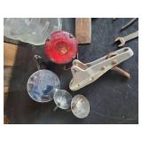 Mixed Lot of Vintage Items Tools, Horseshoes Jar and much more
