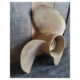 Heavy Vintage Brass Boat Propeller Great Display piece for the Cabin!!