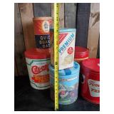 Vintage Kitchen Tin Lot of Various Flavors and Sizes