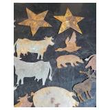 Lot of Metal Animal cutouts For Crafting or décor