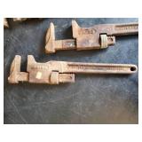 3 Pipe Wrenches 2 marked Trimo from Timont Manufacturing Co.
