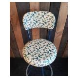 Cute refurbished Nautical Metal Stool with cushion Seat and Backrest This is a Must have for the Lake Place!!