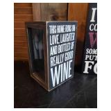 Wine Décor Lot with cork holders and Wine Shelf/Glass holder