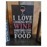 Wine Décor Lot with cork holders and Wine Shelf/Glass holder