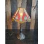 Gorgeous Vintage Stained Glass Desk Lamp  Vibrant Color Solid Condition