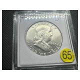 1963-D Silver Franklin Half Dollar Marked BU When Purchased 1963-D Silver Franklin Half Dollar Marked BU When Purchased