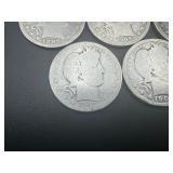 Five 90% Silver Barber Quarters Five 90% Silver Barber Quarters