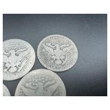 Five 90% Silver Barber Quarters Five 90% Silver Barber Quarters