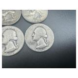 Four 90% Silver Washington Quarters Four 90% Silver Washington Quarters