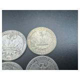 Four 90% Silver Washington Quarters Four 90% Silver Washington Quarters
