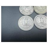 Four 90% Silver Washington Quarters Four 90% Silver Washington Quarters