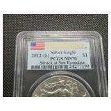2012-S 1 Oz. American Silver Eagle PCGS MS70 - Perfect Graded Coin! -  PCGS Price Guide $95 2012-S 1 Oz. American Silver Eagle PCGS MS70 - Perfect Graded Coin! -  PCGS Price Guide $95