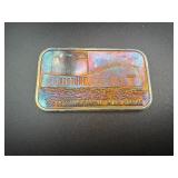 Beautiful Rainbow Toned 1 Oz. Silver USS Arizona Pearl Harbor Silver Round Beautiful Rainbow Toned 1 Oz. Silver USS Arizona Pearl Harbor Silver Round