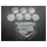 Eight Silver PROOF 1982-S 250th Anniv. Washington Half Dollars Eight Silver PROOF 1982-S 250th Anniv. Washington Half Dollars