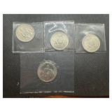 Four Silver MS 1982-D 250th Anniv. Washington Half Dollars Four Silver MS 1982-D 250th Anniv. Washington Half Dollars