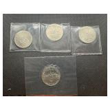 Four Silver MS 1982-D 250th Anniv. Washington Half Dollars Four Silver MS 1982-D 250th Anniv. Washington Half Dollars