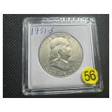 1951-S Silver Franklin Half Dollar 1951-S Silver Franklin Half Dollar